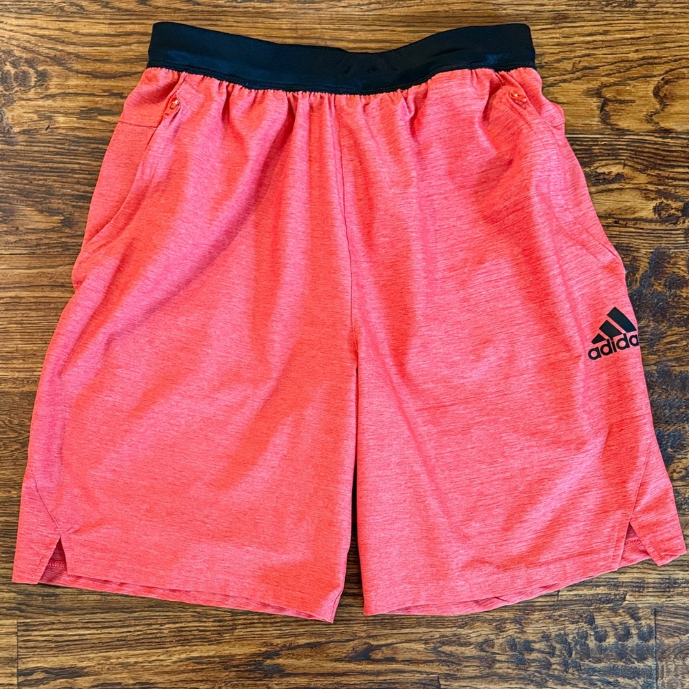 Adidas Light Red Athletic Shorts